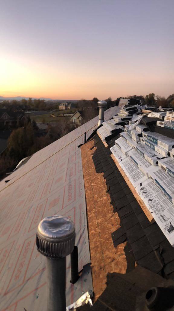 Skyline, Utah,sunset, new roof, c t i Roofing