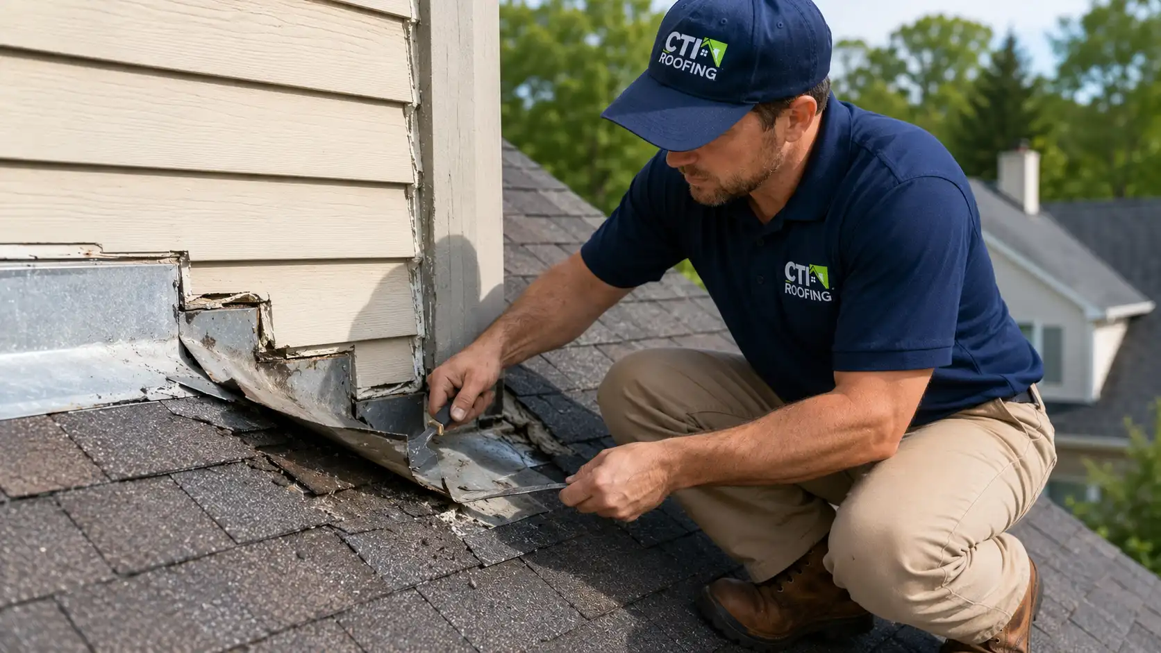 Flashing Repair-Removal of Damaged Flashing