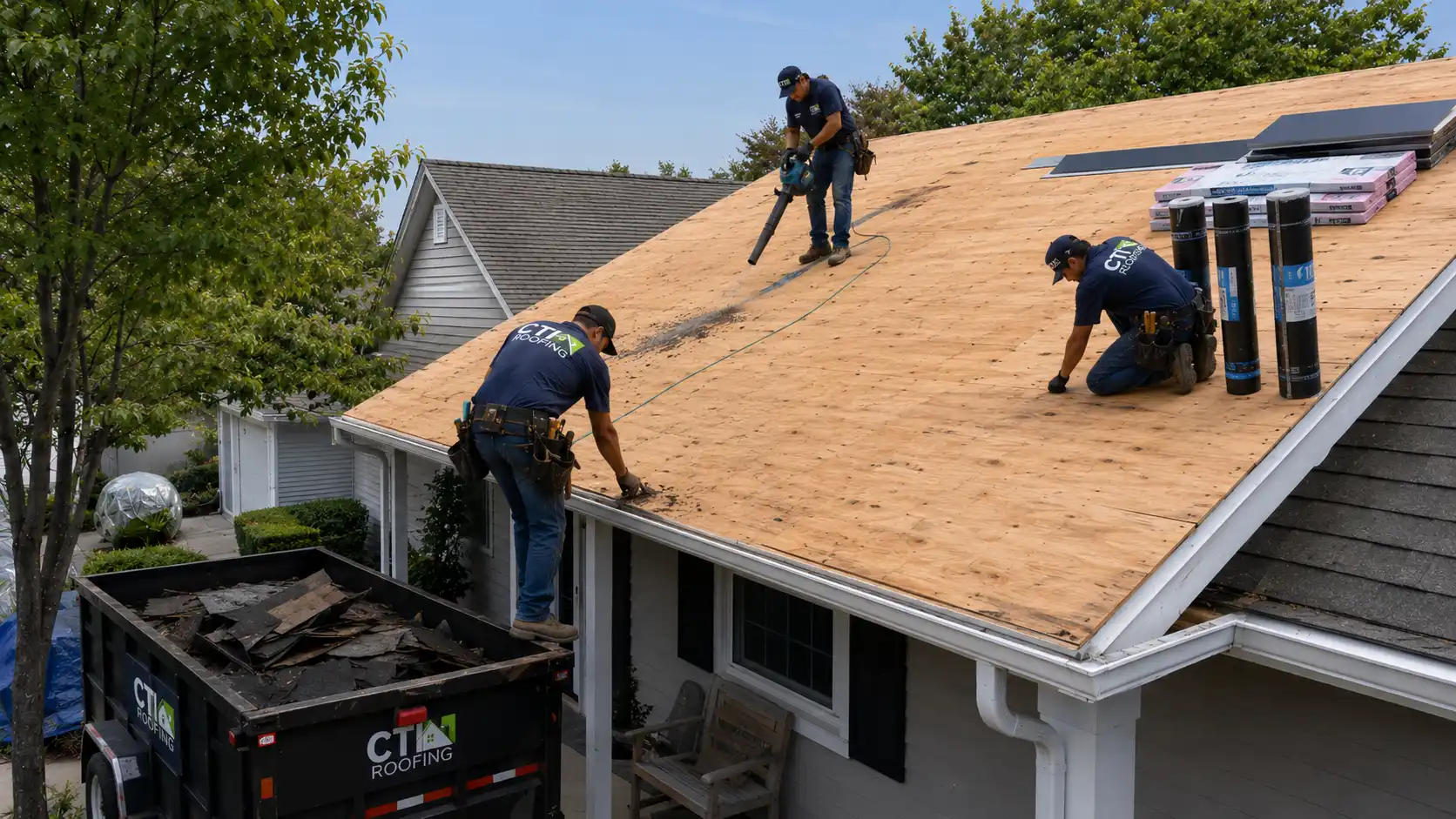 Roof Tear-Off-Cleanup and Preparation for Installation