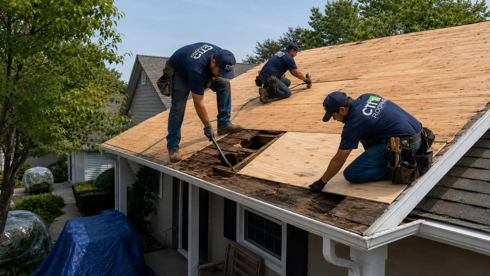 Roof Tear-Off-Deck Repairs When Needed