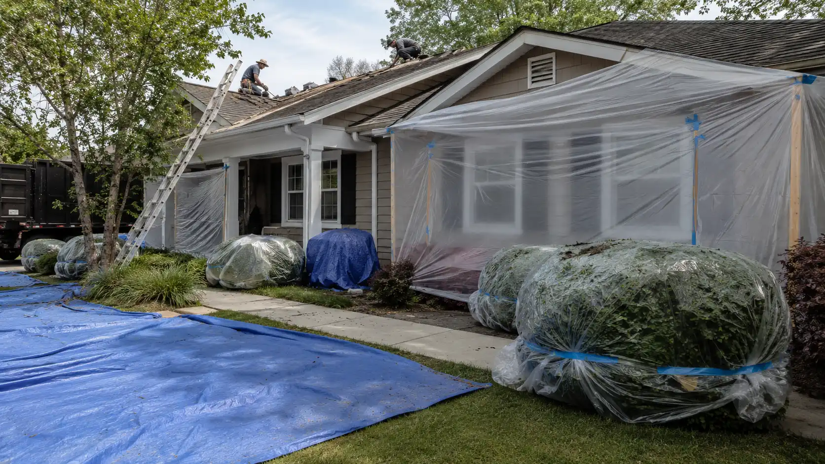 Roof Tear-Off-On-Site Preparation