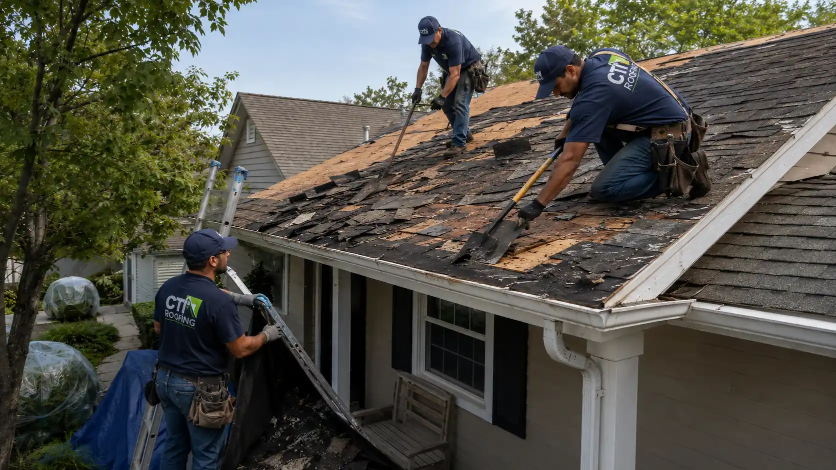 Roof Tear-Off-Shingle and Material Removal
